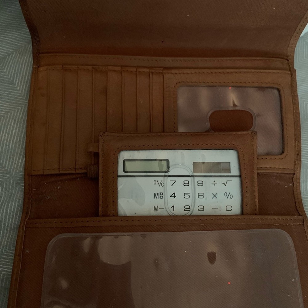 Fossil Suede Front Wallet With Calculator - image 3